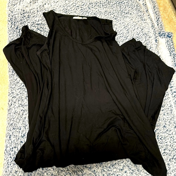 Logo by lori goldstein asymmetrical  black maxi dress xs - Picture 4 of 4